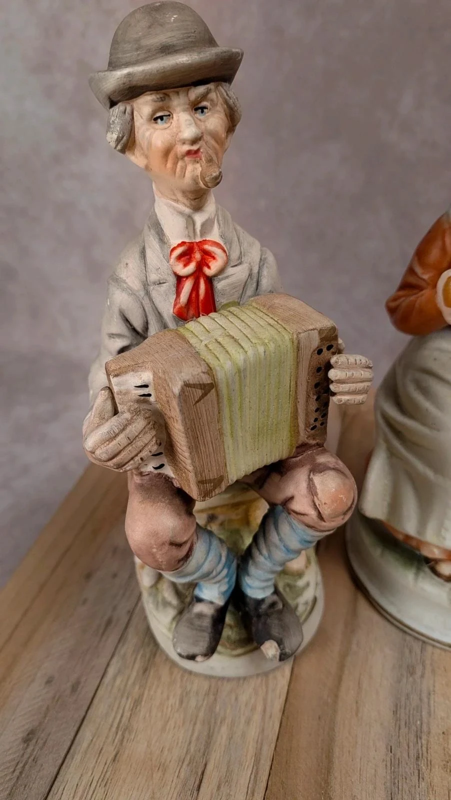 Lot 4 statuettes vintage scène champêtre personnages décoratifs – photo 2